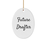 Funny Future Drafter Oval Ornament Gifts from Family for Friends Christmas Unique Decorations - Image 1